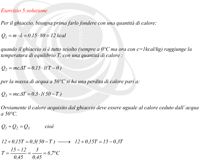 Temperatura di equilibrio ghiaccio acqua