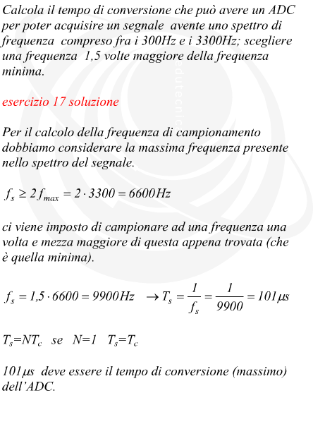 Tempo di conversione di un convertitore analogico-digitale