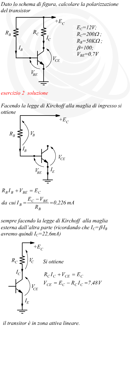 Polarizzazione transistor senza resistenza di emettitore