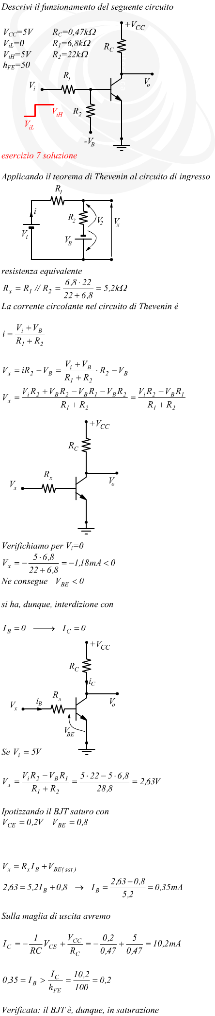 esempio transistor come interruttore