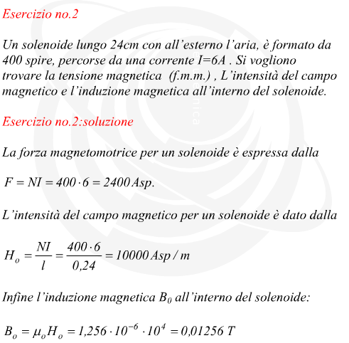 Intensit del campo magnetico e vettore induzione magnetica di una bobina