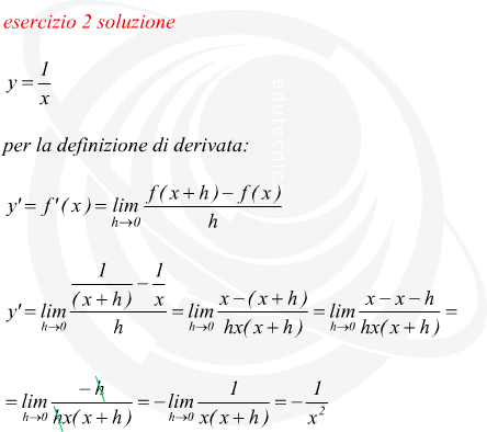derivata ddella funzione inversa di x