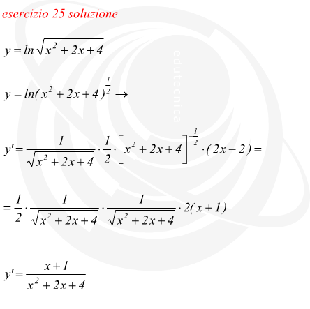 derivata di funzione composta logaritmo e radice quadra