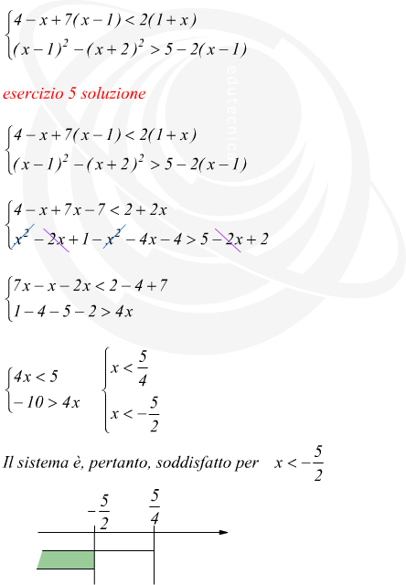 sistemi di disequazioni di primo grado esercizi