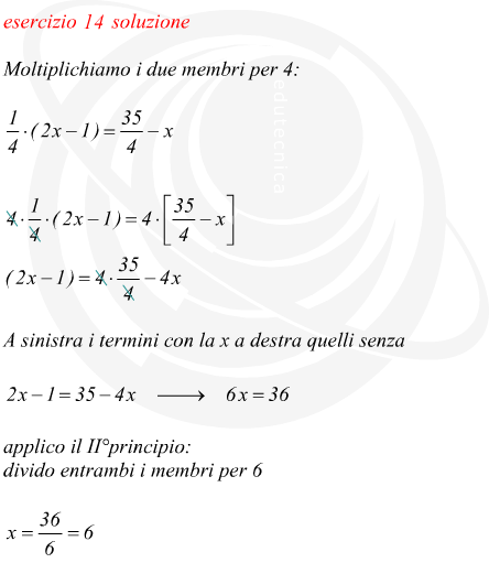 esempio di equazione numerica frazionaria