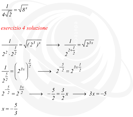 equazione esponenziale risoluzione