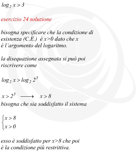 come risolvere una disequazione logaritmica