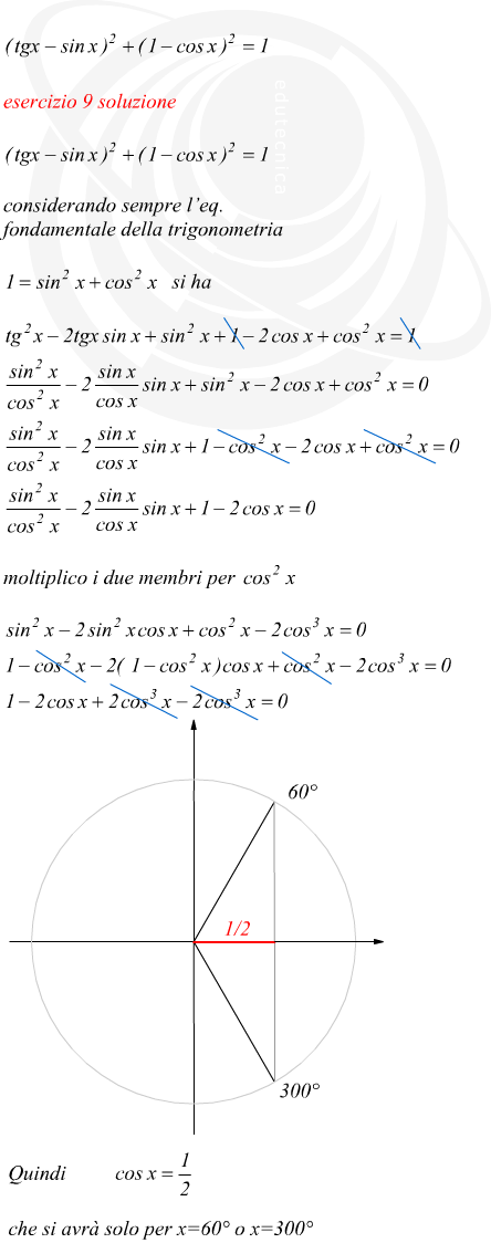 equazione trigonometrica con risoluzione