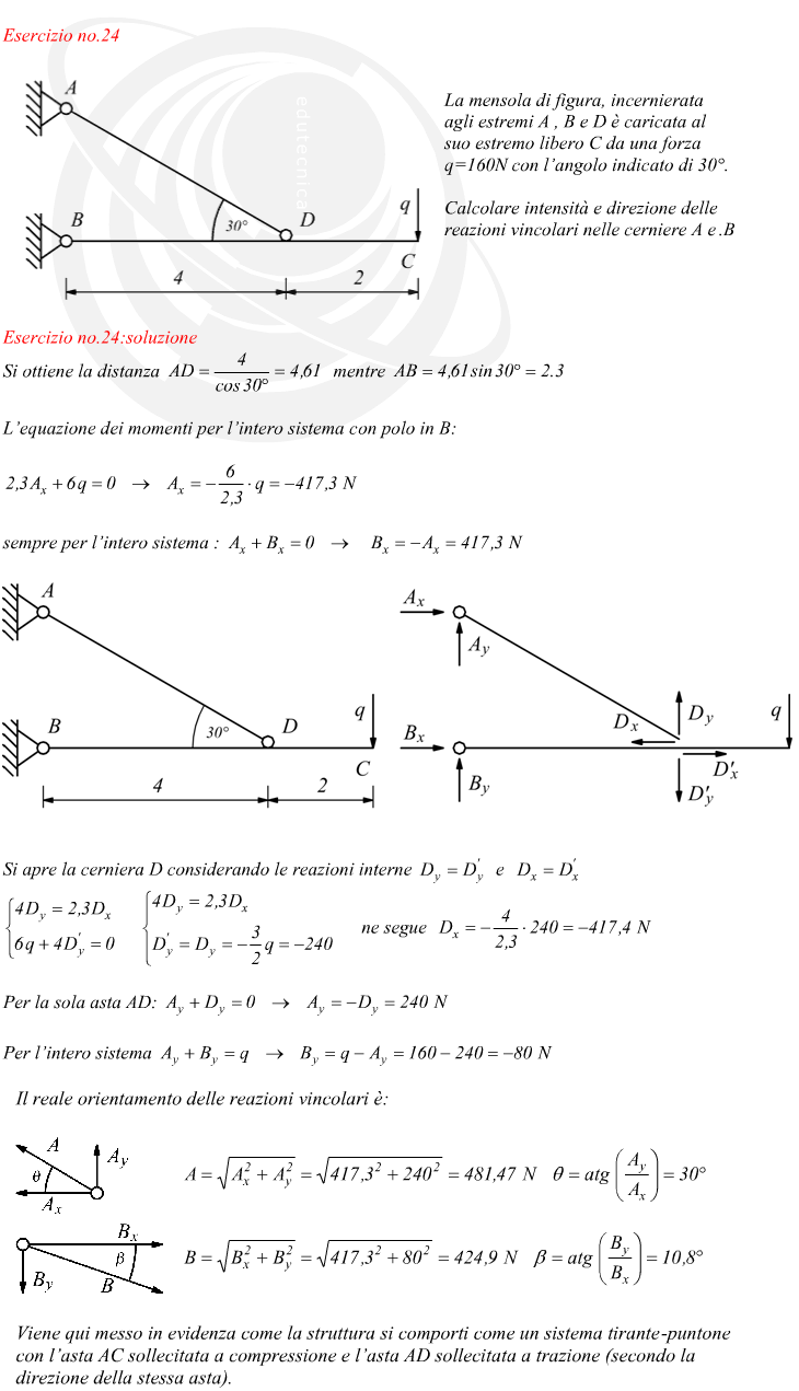 Computo dei vincoli di una struttura isostatica