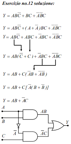 Esercizi minimizzazione circuiti combinatori