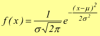 densità di probabilità della distribuzione normale