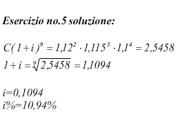 Calcolo di un tasso medio di impiego con media geometrica