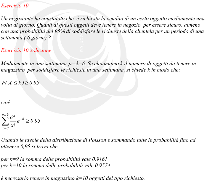 Problema di scorte in magazzino con distribuzione di Poisson