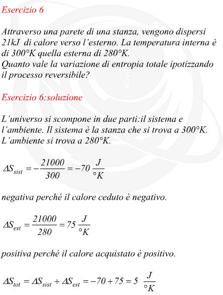 variazione di entropia di un processo reversibile