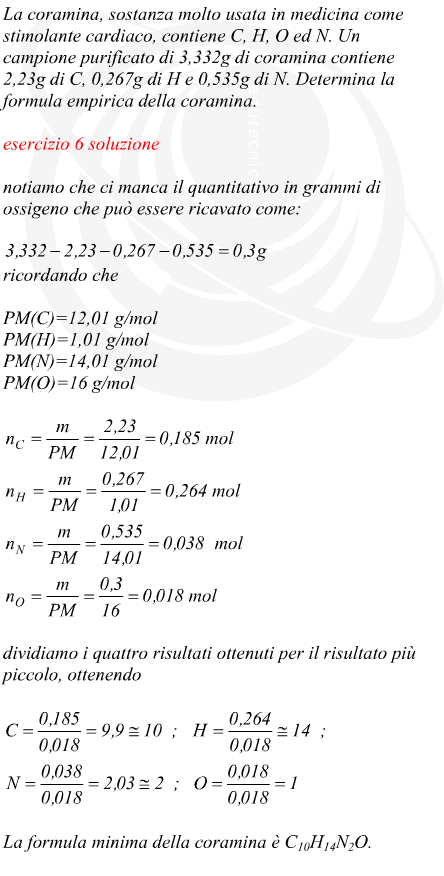 Formula empirica della coramina