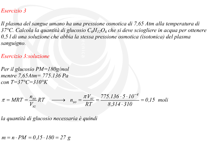calcolo massa del soluto di soluzione isotonica