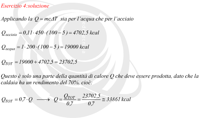 Calore fornito ad una caldaia