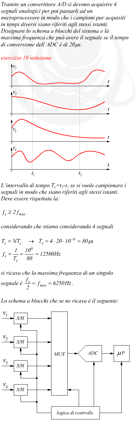 Acquisire 4 segnali analogici da digitalizzare tramite A/D
