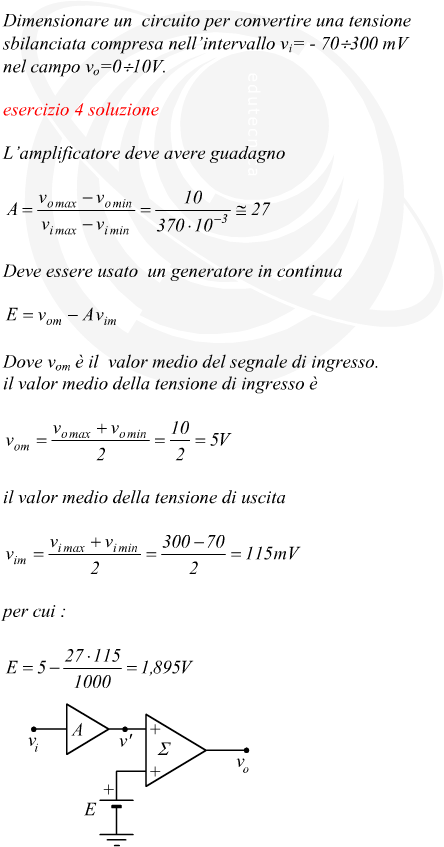 Circuito di conversione tensione sbilanciata