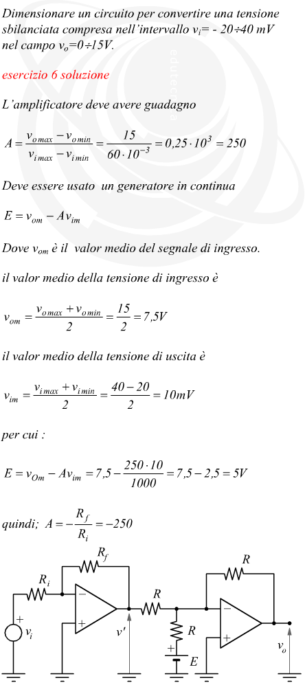 Circuito di condizionamento conversione temperatura tensione