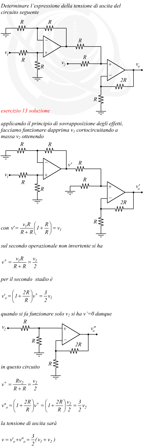 circuito con due segnali funzione generata
