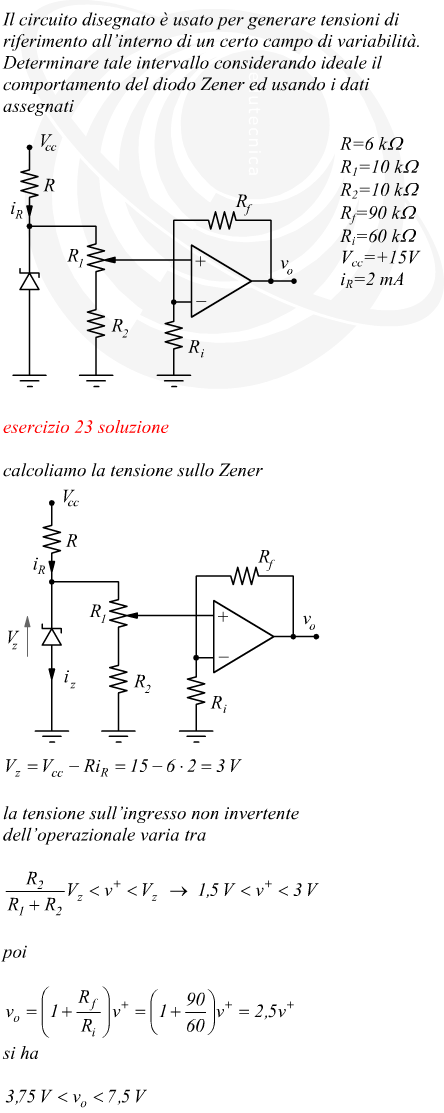 generatore di tensione di riferimento con amplificatore operazionale