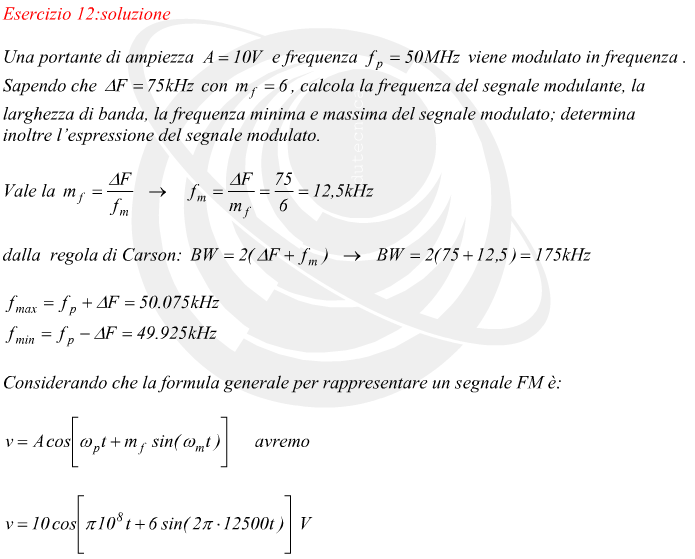 trovare la frequenza del segnale modulante in FM