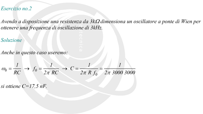 Progettare oscillatore ad una data frequenza