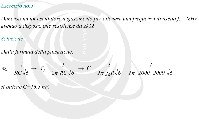 Progetto di un scillatore a sfasamento