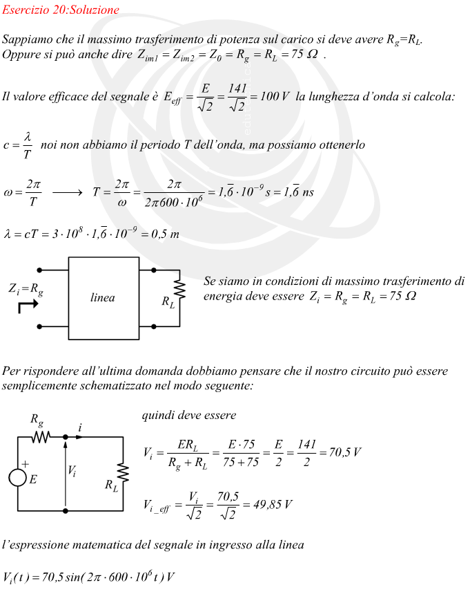 Impedenza caratteristica di una linea di trasmissione