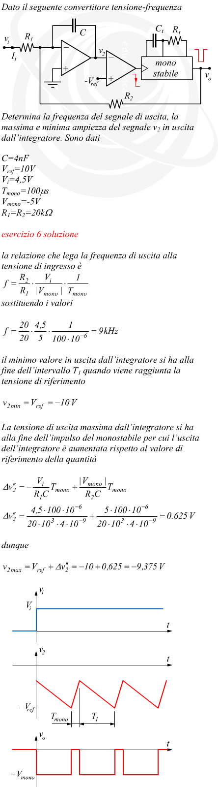 analisi di un convertitore tensione-frequenza con monostabile