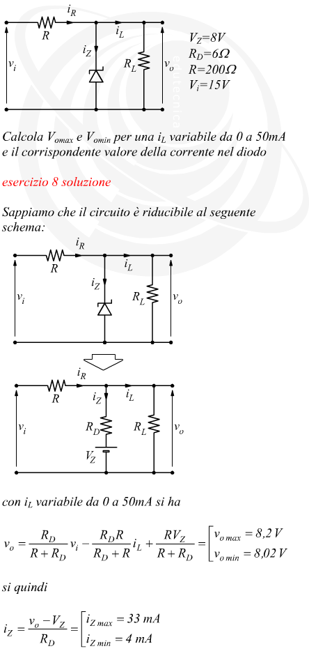 Diodo Zener con partitore di tensione