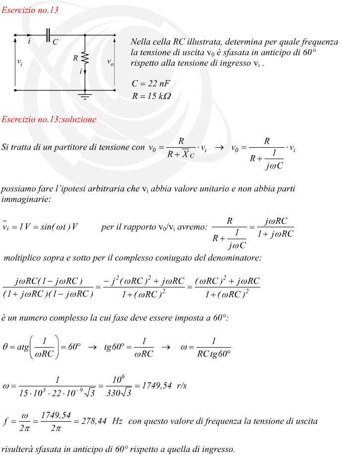 frequenza in un circuito elettrico in alternata