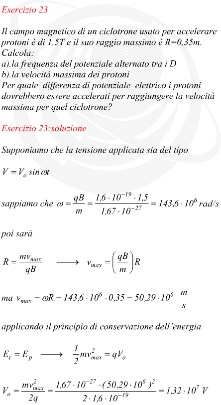 Tensione massima applicabile ad un ciclotrone