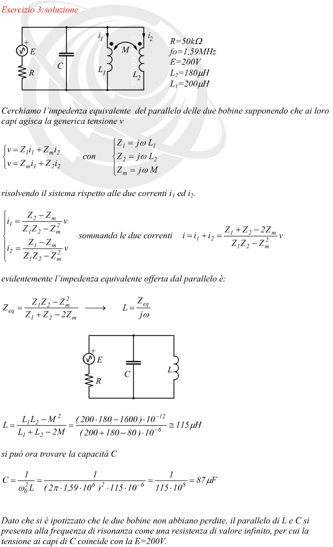 calcolo della capacit alla frequenza di risonanza