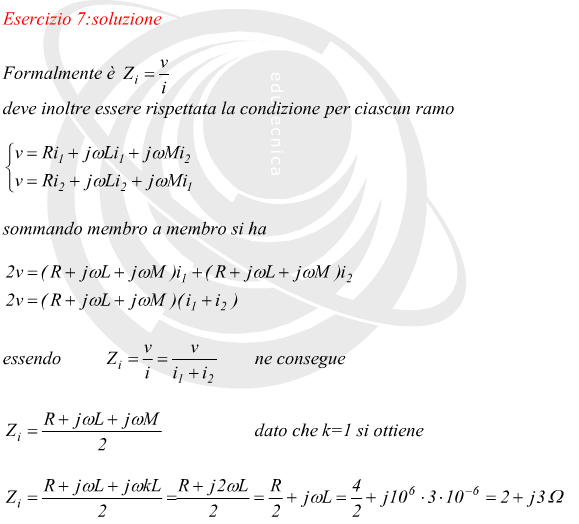 Impedenza di ingresso di un circuito con mutua induzione