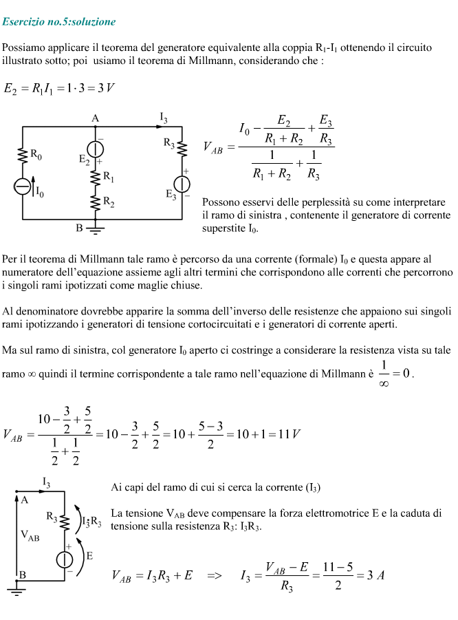 Semplificazione circuito con il teorema del generatore equivalente