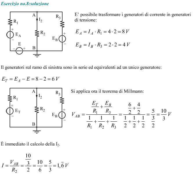 Esempio soluzione circuito con teorema di Norton