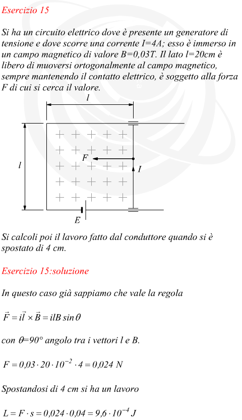 Lavoro compiuto da un conduttore in moto in un campo magnetico