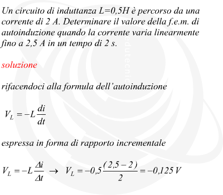 esempio di autoinduzione