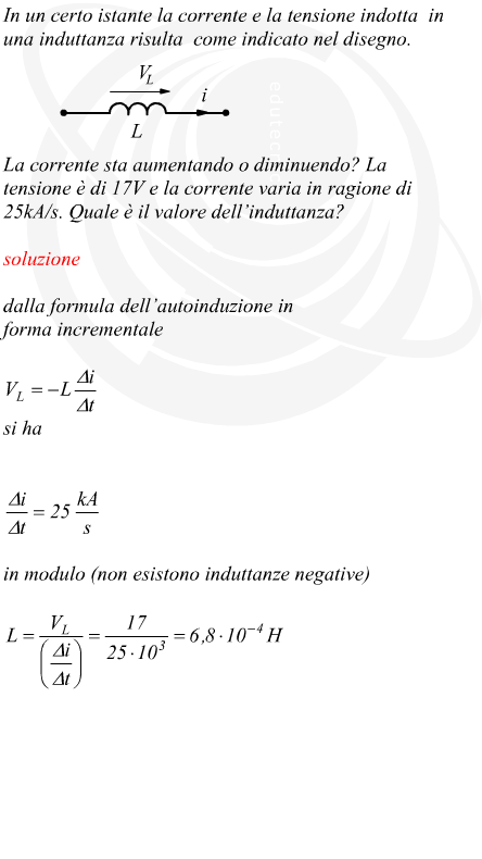 valore di una induttanza