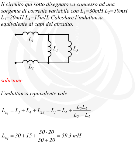 calcolo di induttanze in serie e in parallelo