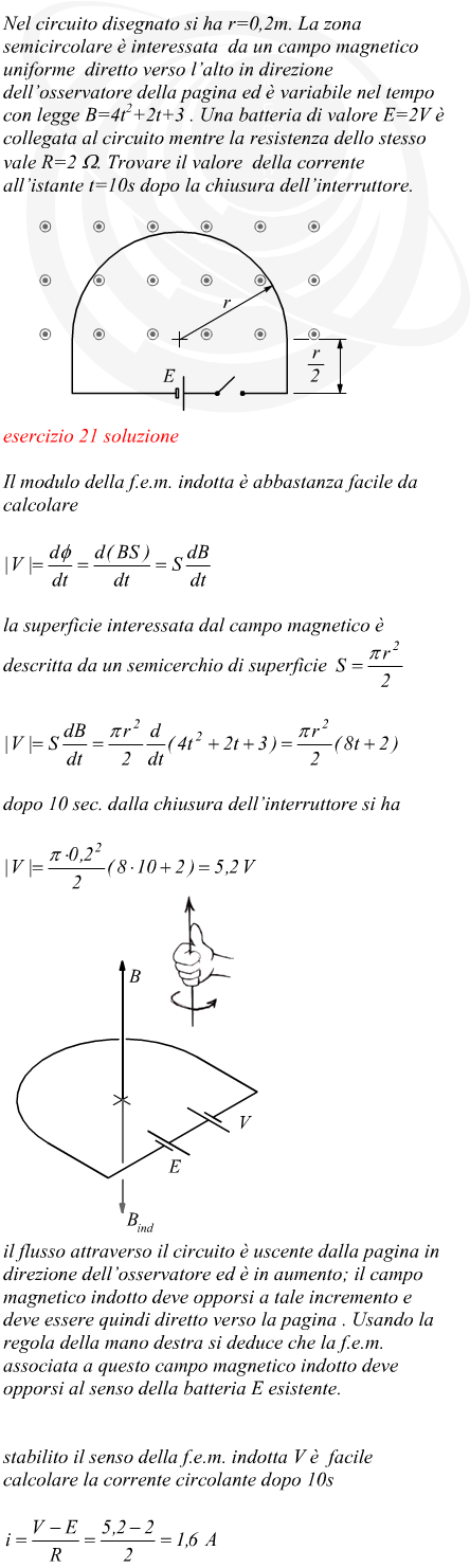 Tensione indotta dovuta alla variazione di un campo magnetico uniforme