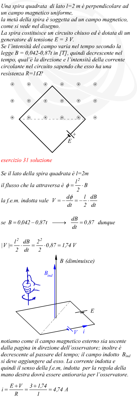 Forza elettromotrice indotta in un circuito soggetto ad un campo magnetico non uniforme