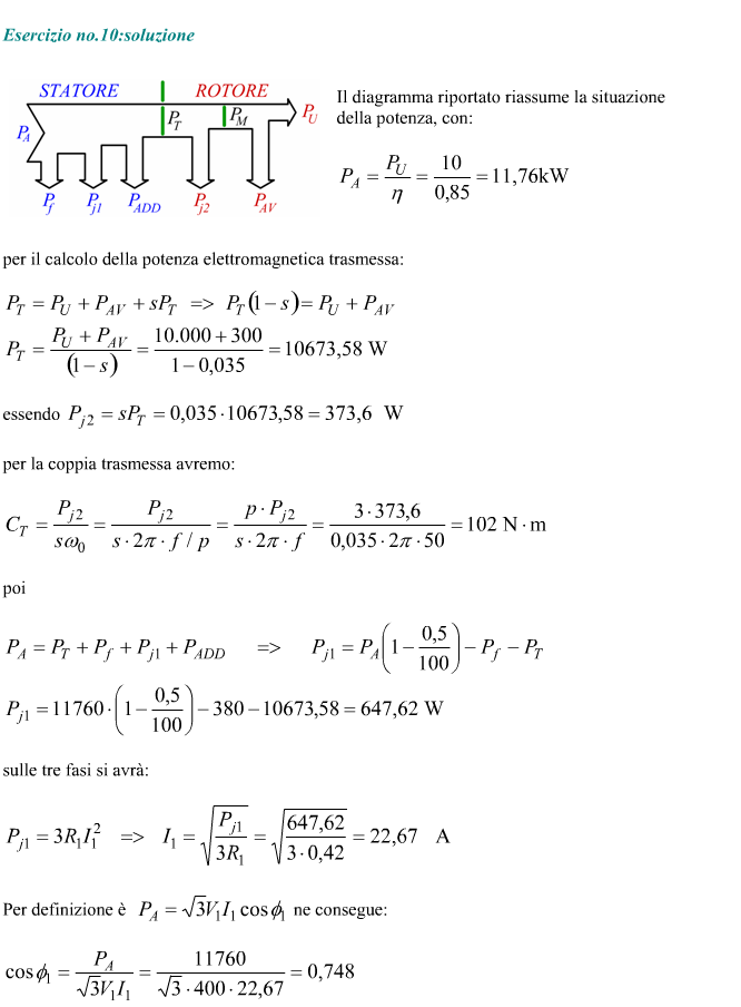 Perdite nel rame di un motore asincrono trifase