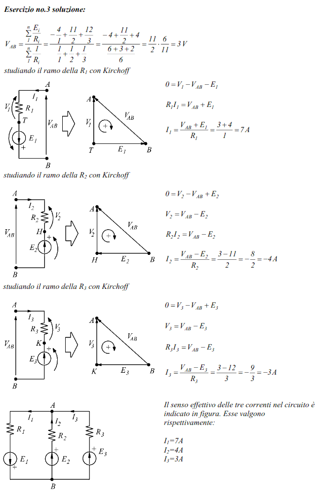 Calcolo delle correnti con il teorema di Millman