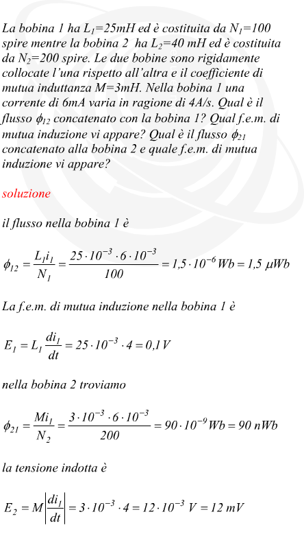 Flusso magnetico concatenato a due bobine accoppiate