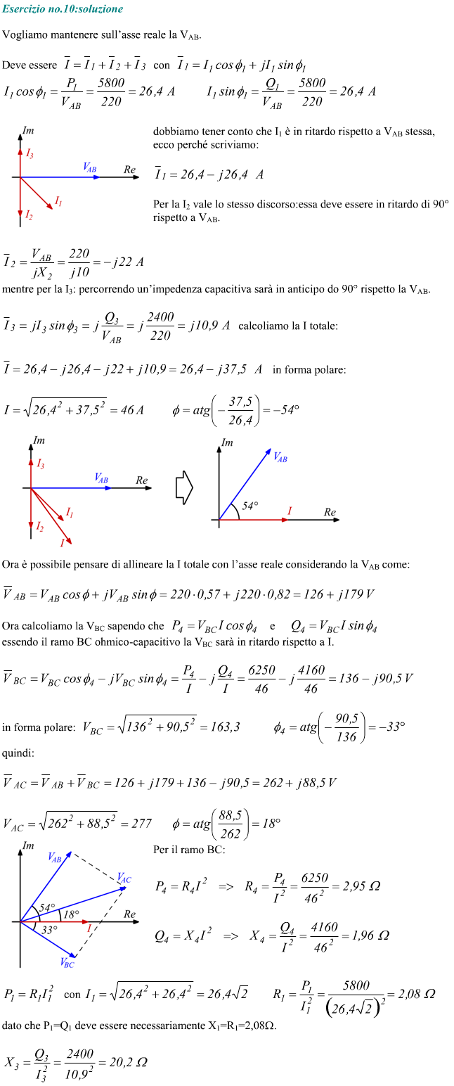 Calcolo dei componenti di un circuito date le potenze in alternata