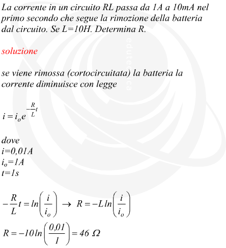 Costante di tempo di un circuito ohmico - induttivo