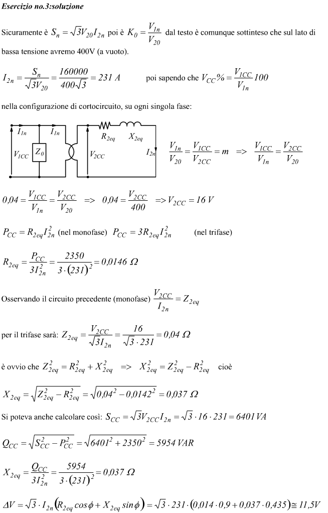 calcolare il rendimento di un trasformatore trifase